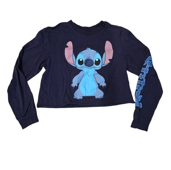 DISNEY STITCH CROPPED LONG SLEEVE T- SHIRT. SIZE X-LARGE. - Picture 1 of 6